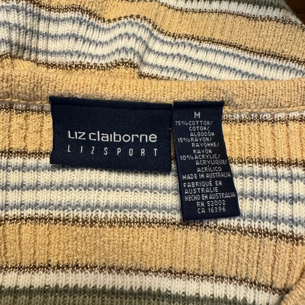Vintage Liz‎ Claiborne Liz Sport Short Sleeve Sweater SZ MED